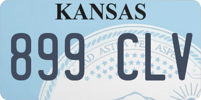 KS license plate 899CLV