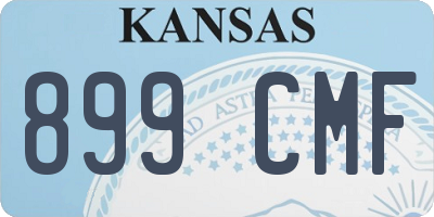 KS license plate 899CMF