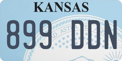 KS license plate 899DDN