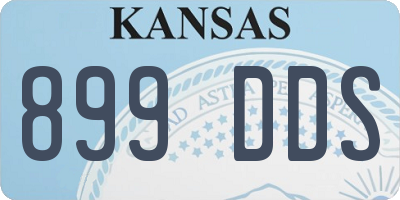 KS license plate 899DDS