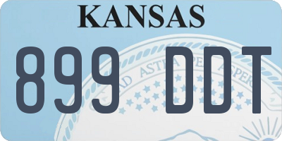 KS license plate 899DDT
