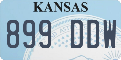 KS license plate 899DDW