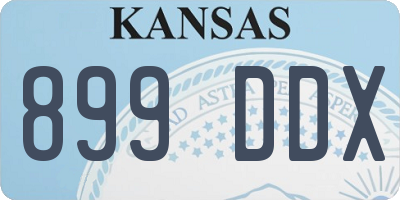 KS license plate 899DDX
