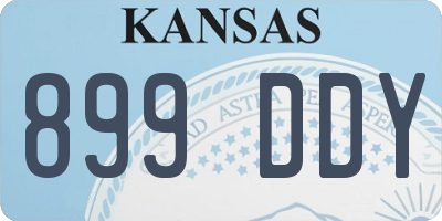 KS license plate 899DDY