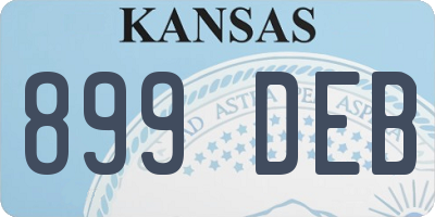 KS license plate 899DEB