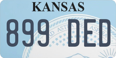 KS license plate 899DED