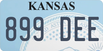 KS license plate 899DEE