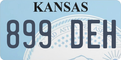 KS license plate 899DEH