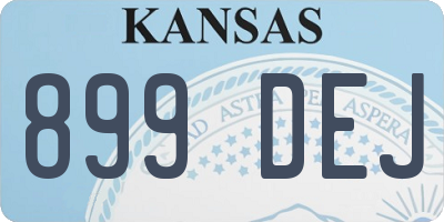 KS license plate 899DEJ