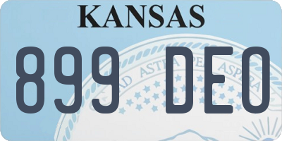 KS license plate 899DEO
