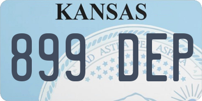 KS license plate 899DEP