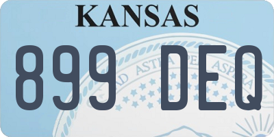 KS license plate 899DEQ