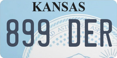 KS license plate 899DER