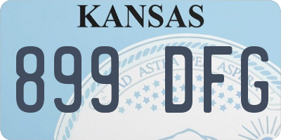 KS license plate 899DFG