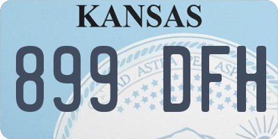 KS license plate 899DFH
