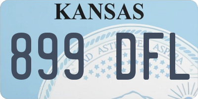 KS license plate 899DFL
