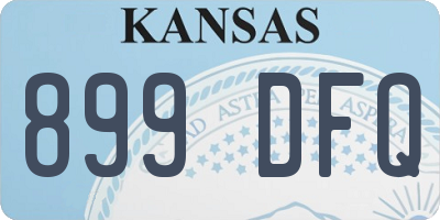 KS license plate 899DFQ