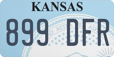 KS license plate 899DFR