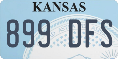 KS license plate 899DFS
