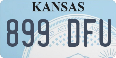 KS license plate 899DFU