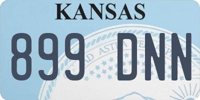 KS license plate 899DNN