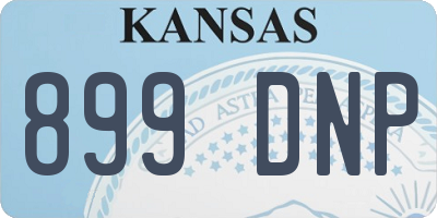 KS license plate 899DNP