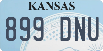 KS license plate 899DNU