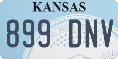 KS license plate 899DNV