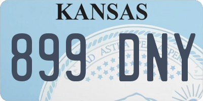 KS license plate 899DNY
