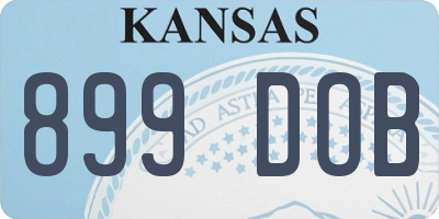 KS license plate 899DOB