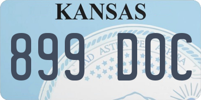 KS license plate 899DOC