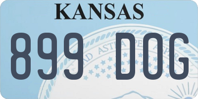 KS license plate 899DOG