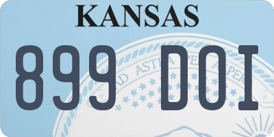 KS license plate 899DOI