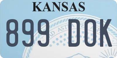 KS license plate 899DOK