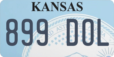 KS license plate 899DOL