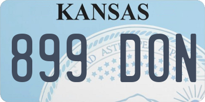 KS license plate 899DON