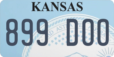 KS license plate 899DOO