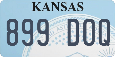 KS license plate 899DOQ