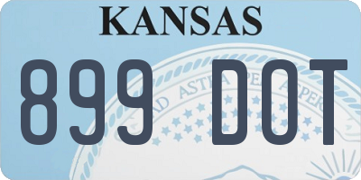 KS license plate 899DOT