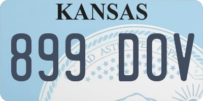 KS license plate 899DOV