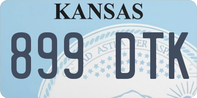 KS license plate 899DTK