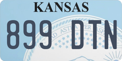 KS license plate 899DTN