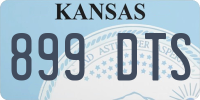 KS license plate 899DTS