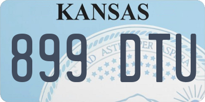 KS license plate 899DTU