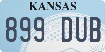 KS license plate 899DUB