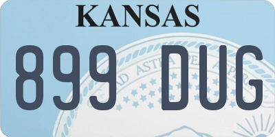 KS license plate 899DUG