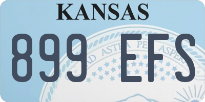 KS license plate 899EFS