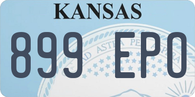 KS license plate 899EPO