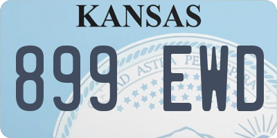 KS license plate 899EWD