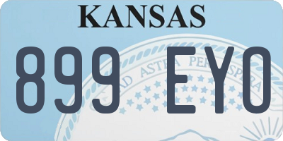 KS license plate 899EYO